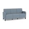 Lesro Siena Lounge Reception 3 Seat Tandem Seating No Center Arms, Black, RS Rain Song Upholstery SN3101 - alternate 1